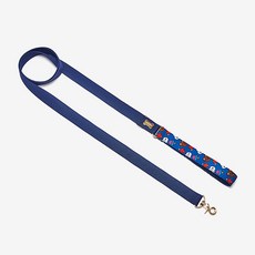 Wooju 小型犬基本款牽引繩, 1個, 海軍藍