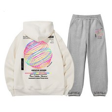 엠씨티 남녀공용 오로라 조거 스웨트 오버핏 상하의 세트