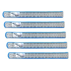 迷你時尚鋼尺 30cm, 混色, 5個