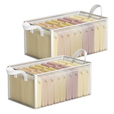 透明防水居家收納空間整理箱, 單一顏色, 47 x 28 x 20 cm, 2個