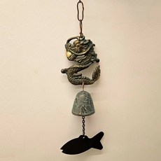 Kuching Island 清雅龍簷風鈴 手工黃銅鑄造風鈴鐘, 青龍(藍色龍)