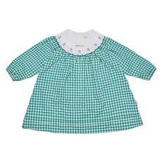 Minkmui 女童格紋水果刺繡連身裙