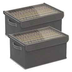 防塵蓋居家收納箱 整理箱, 單一顏色, 2個