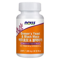 NOW Foods 啤酒酵母黑瑪卡錠, 1瓶
