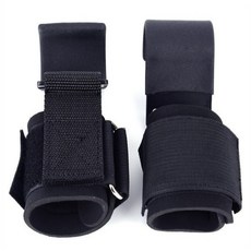 高級型鉤握帶健身硬拉下巴帶組, 1組, 黑色