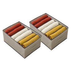 GRID 리빙박스 부직포 의류 정리함 스웨터 6칸, 그레이체크, 2개