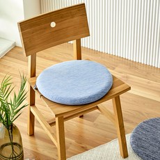 Modern House 3度C 涼感記憶棉圓形坐墊, 麻藍色