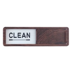 Ju and Ji 洗碗機滑動指示牌 磁鐵標示牌 方形, 胡桃木, 1個