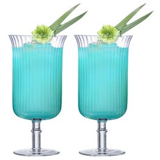크리슨 벨르디자인 홈카페 하이볼잔 예쁜 유리컵 INT06, 2개, 350ml