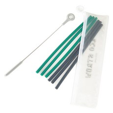 PAMIRE 帕米爾 矽膠吸管 6入 + 清潔刷 + 收納盒組合, 1套