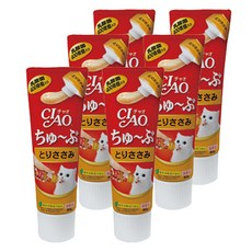 챠오츄르 츄브 고양이 간식, 닭가슴살, 80g, 6개