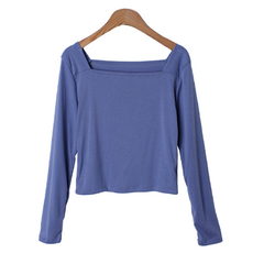 라라온 여성용 스퀘어넥 슬림핏 티셔츠 TSP136