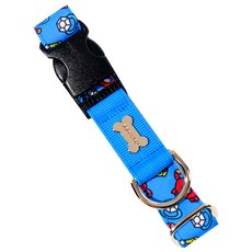 노라독 강아지 키치키치 와이드 목줄, 블루, 1개