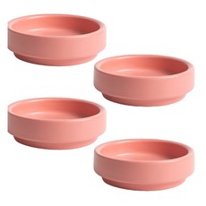 霧面粉彩色醬料碟 8cm, 4個, 淺粉色