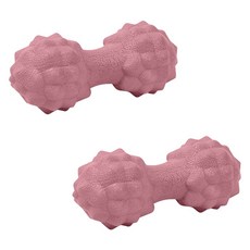 블럭마트 tpr 요가 볼 마사지 더블, 핑크, 2개