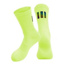 엠모터스 야광 기능성 스포츠 자전거 양말, 네온, 1세트