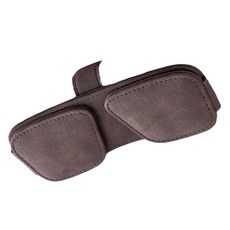 앤티스 가죽 마그넷 더블 선글라스 클립, 브라운, 1개