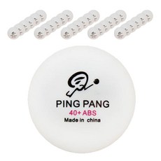 乒乓ABS桌球, 1個, 白色, 50入