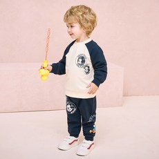 milkmile 迪士尼嬰兒米奇與好朋友們拉克蘭袖上下裝套組