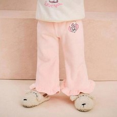 milkmile Esther Bunny 女童柔軟天鵝絨荷葉邊靴型內搭褲