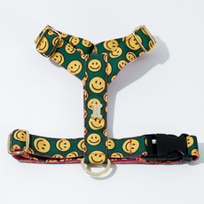 Noradog 狗狗查理微笑H型胸背帶, Pink, 1個