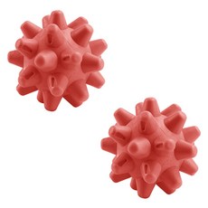 블럭마트 롤링 고슴도치 마사지볼, 레드, 2개