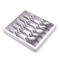 Willive 新玫瑰噴砂湯匙 5p 組, 銀色(Shinjangmi), 1套