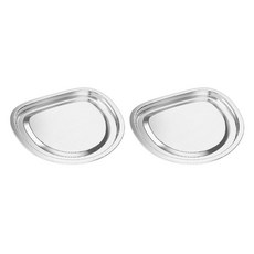 Kitchen-Art 不鏽鋼半圓形打孔托盤, 2個, 單一顏色