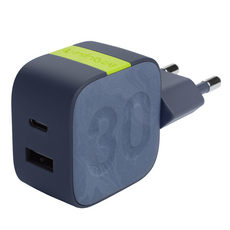 InfinityLab 30W 2孔多功能高速充電器轉接頭, 1個, 藍色