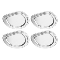 Kitchen-Art 不鏽鋼半圓形打孔托盤, 4個, 單一顏色