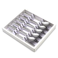 Willive 壽福噴砂餐具 5p 組, 銀色, 1套, 湯匙 5p + 筷子 5p