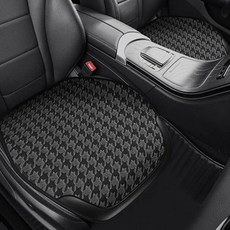 Ez2mk 하운드투스 패션 디자인 자동차 시트 앞좌석 방석 2p + 뒷좌석 방석 세트 MS-90, 블랙, 1세트