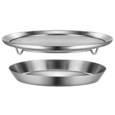 토리니 스텐 메쉬 트레이 2종 세트, 1세트
