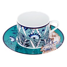 Meissen 拼貼貴族中式咖啡杯 + 杯碟組, 單一顏色, 1套