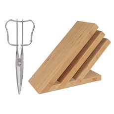 ZEUS Kitchenware 全不鏽鋼蝴蝶剪刀 + 磁吸刀座 3層套組, 單一顏色, 2個