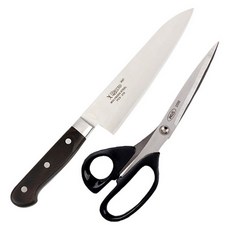 제우스 피카소 셰프나이프 210mm + 다용도 스텐 주방가위 260mm, 1세트, 칼 + 가위