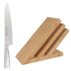 제우스 올스텐 딤플 셰프나이프 240mm + 자석 칼블럭 3단 세트, 1세트, 칼 + 칼블럭