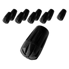 登山杖橡膠頭保護蓋, 10個, 黑色