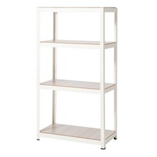 comet 免螺絲角鋼置物收納架, 白色, 4層