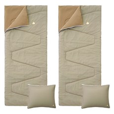 로고스 쿨드라이 냉감 양면 사계절 침낭, 베이지, 2개