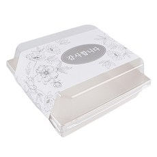 Picnic&Package 正方形白色三明治盒感謝紙腰封組, 30套