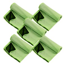 涼感乾式速乾毛巾, 綠色, 5個