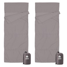 로고스 항균 실키 침낭 라이너, 차콜, 2개