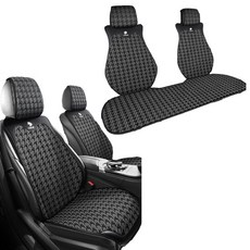 Ez2mk 하운드투스 패션 디자인 자동차 시트 풀세트 MS-90, 블랙, 1세트