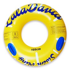 Lala David 戲水圓形泳圈 105cm, 黃色, 單品, 1個