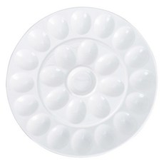 American Road 法式大尺寸圓形陶瓷雞蛋盤 RK2145, 1個, 白色