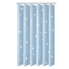 Block Mart 浴室浴簾, 1個, 藍色星星