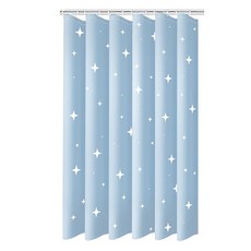 Block Mart 浴室浴簾, 1個, 藍色星星