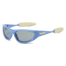 Mabsosop Y2K 復古自行車運動太陽眼鏡 RK2089, 藍色, 1個