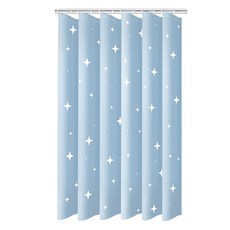 Block Mart 浴室浴簾, 1個, 藍色星星